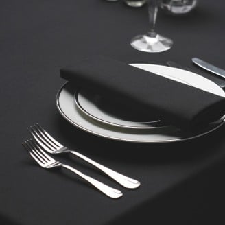 Plain Black Napkins