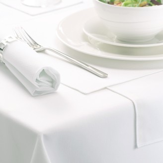 Revolutionary Cotton Feel Amalfi White Tablecloths